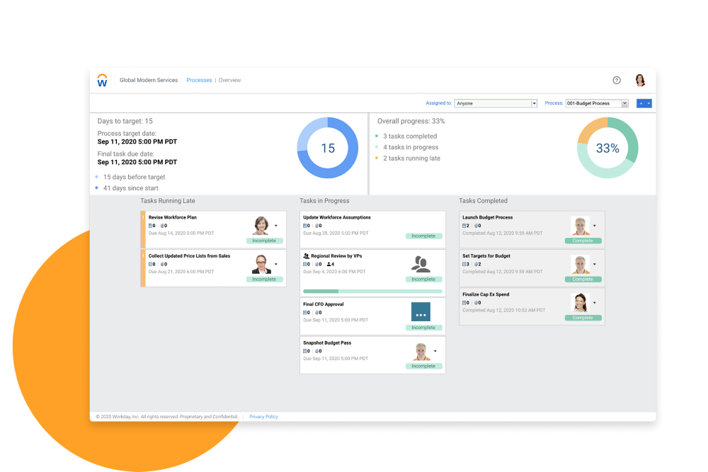 Workday Financial product screenshot